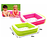Детский надувной бассейн Малыш квадратный,интекс intex 57100NP плавательный для купания плавания детей малышей, фото 3
