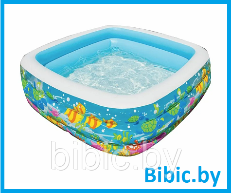 Детский надувной бассейн квадратный, интекс intex  57471NP плавательный для купания плавания детей малышей
