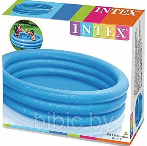 Детский надувной бассейн Кристалл круглый,интекс Intex 58446NP плавательный для купания плавания детей малышей - фото 3 - id-p206628948