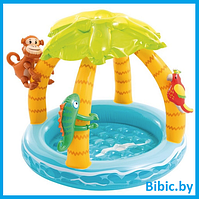 Детский надувной бассейн «Тропики», интекс intex 58417NP плавательный для купания плавания детей малышей