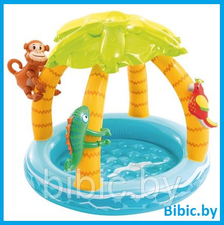 Детский надувной бассейн «Тропики», интекс intex 58417NP плавательный для купания плавания детей малышей - фото 1 - id-p206629415