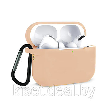 Силиконовый чехол для Apple Airpods Pro 2 (2022) пудровый