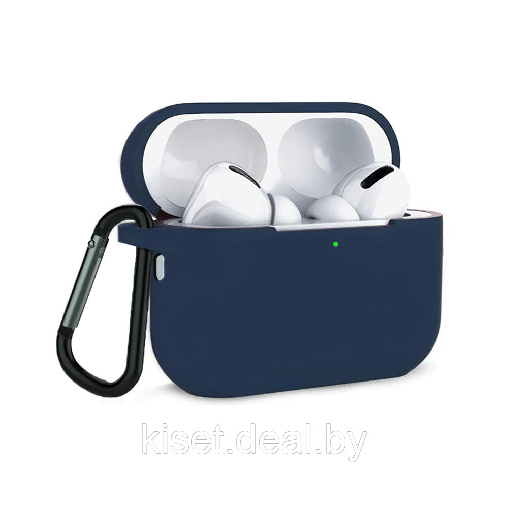 Силиконовый чехол для Apple Airpods Pro 2 (2022) темно-синий - фото 1 - id-p206629852