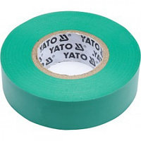 Изолента ПВХ зеленая 19мм х 20м х 0,13мм "Yato" YT-81652