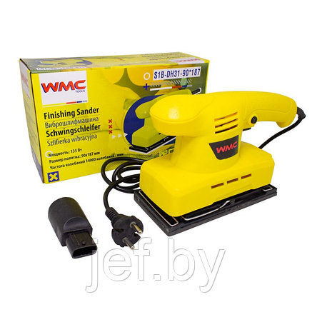 Виброшлифовальная машина в комплекте с наждачной бумагой 5шт WMC TOOLS WMC-S1B-DH31-90*187, фото 2