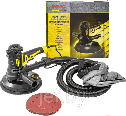 Машина шлифовальная угловая WMC TOOLS WMC-AG180-2600P, фото 2