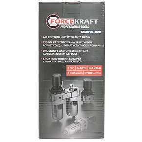 Блок подготовки воздуха 1/4'' FORCEKRAFT FK-AC3010-02D, фото 2