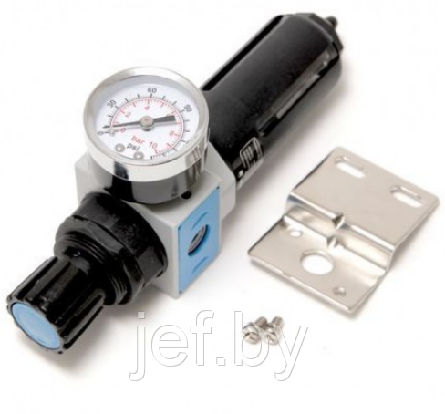 Фильтр-регулятор с индикатором давления для пневмосистем 1/4"(максимальное давление 10bar пропускная - фото 1 - id-p195483948