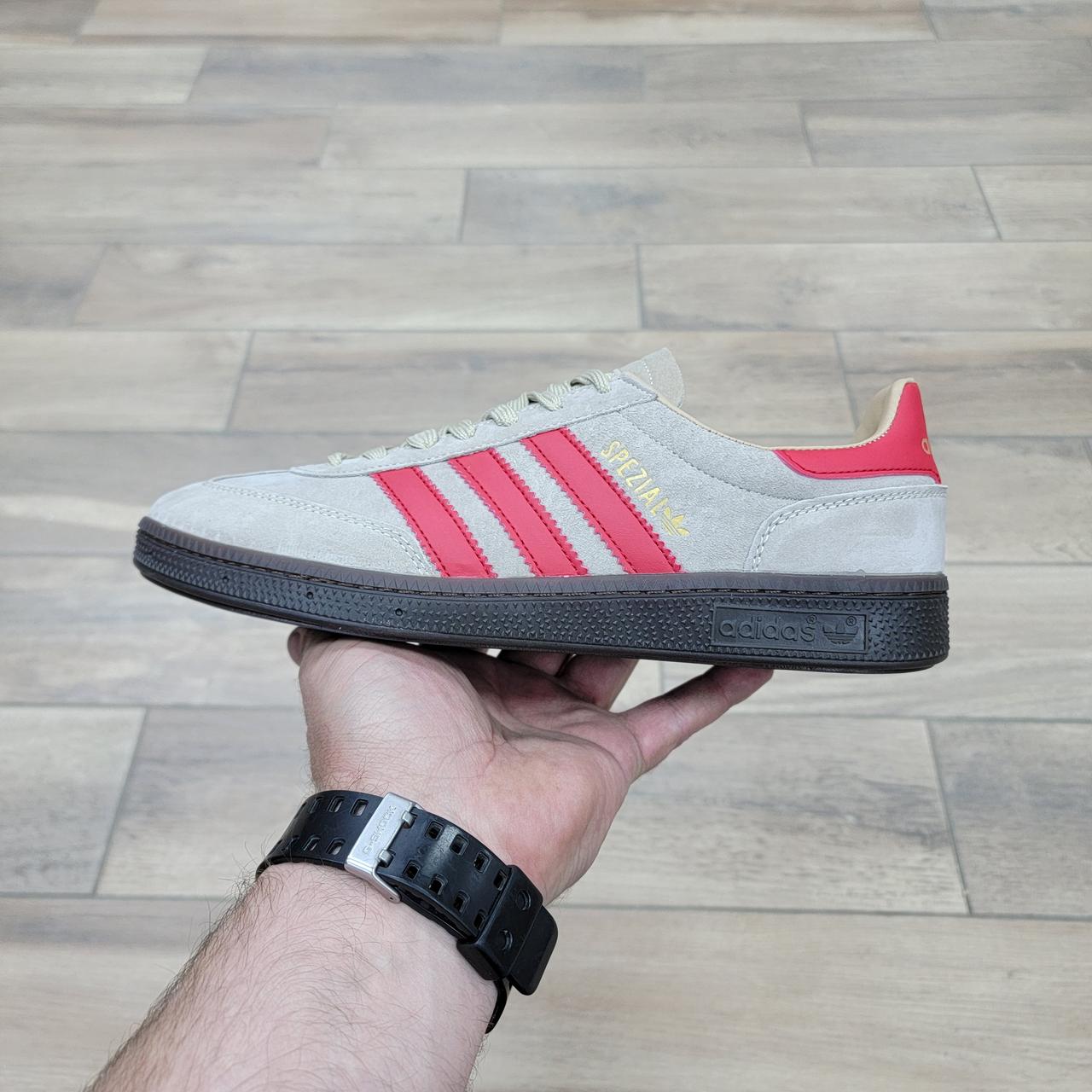 Кроссовки Adidas Spezial Gray Red - фото 1 - id-p184806798