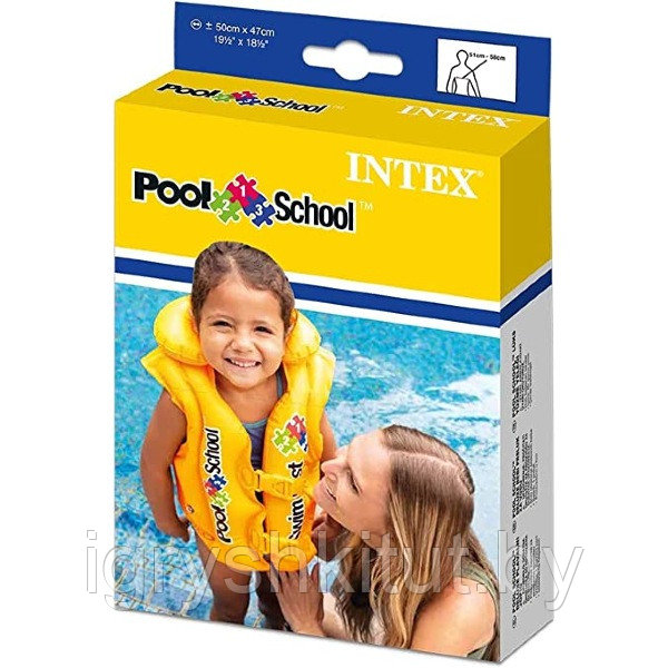 Жилет для плавания Intex Pool School Step, арт.58660EU - фото 2 - id-p206646720
