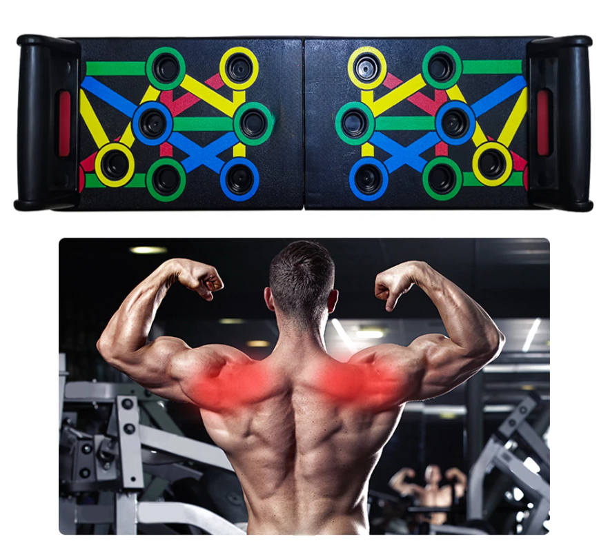 Платформа (тренажер) для отжиманий 12 позиций Training System / Спортивная доска с упорами