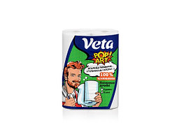 Полотенца бумажные "VETA POP ART" двухслойные, на втулке, 100 % целлюлоза, 1*2 рулона