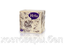 Салфетки бумажные 100шт окрашенные с рисунком "VETA TOPICANA"