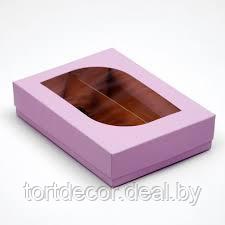 Коробка на 2 эклера розовая 20*15*4,5 см - фото 1 - id-p206647952