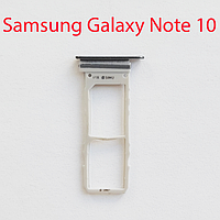 Cим-лоток (Sim-слот) Samsung Galaxy Note 10 (N970) черный
