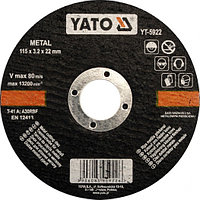 Круг отрезной по металлу 115х1,2х22мм "Yato" YT-5920