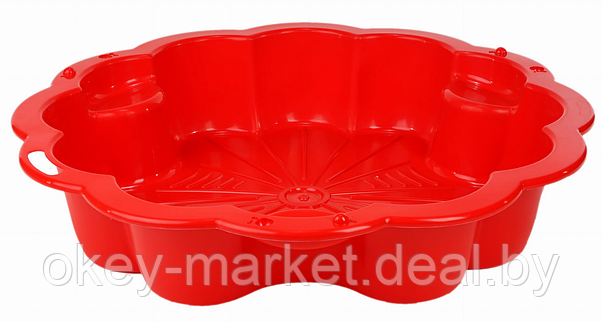 Детская песочница - бассейн с крышкой XXL 3Toysm , цвет красный, фото 2