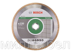 Алмазный круг 230х25.4 мм по керамике сплошн. Standard for Ceramic BOSCH ( сухая резка)