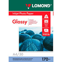 Фотобумага Lomond А4 170 г/м2 50 листов глянцевая для струйной фотопечати односторонняя