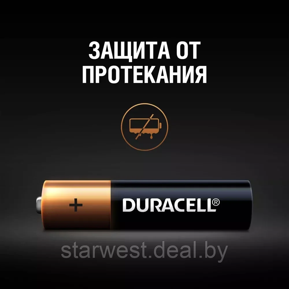 Duracell AAA Alkaline 4 шт. Батарейки пальчиковые щелочные - фото 4 - id-p206703299