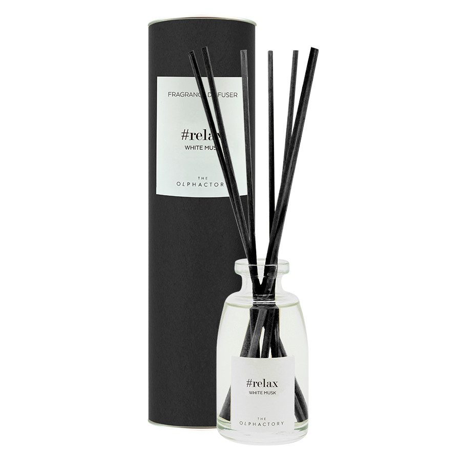 Диффузор ароматический The Olphactory, Relax Black, White Musk, 100 мл