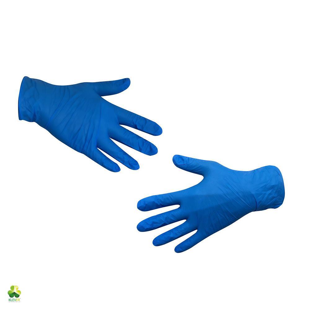 Перчатки нитриловые KLEVER, голубые, 4.0 гр. - фото 2 - id-p206732381