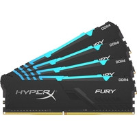 Оперативная память HyperX Fury RGB 4x16GB DDR4 PC4-24000 HX430C16FB4AK4/64 - фото 1 - id-p206734360