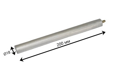 WTH304UN Анод магниевый М6 для водонагревателя (200*18 мм, шпилька 10 мм) - фото 1 - id-p206741548