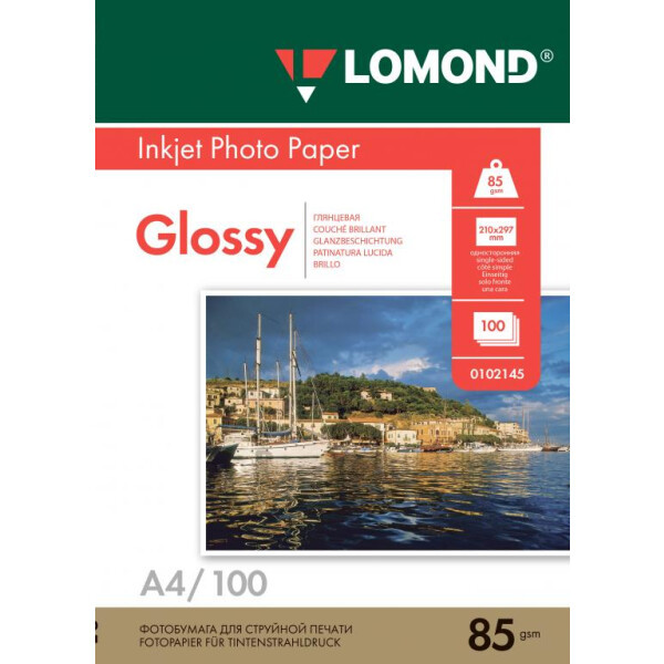 Фотобумага Lomond А4 85 г/м2 100 листов глянцевая для струйной фотопечати односторонняя - фото 1 - id-p206750923