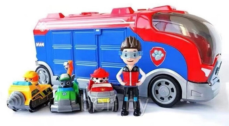 LQ2049 Автовоз "Щенячий патруль" свет, звук, PAW patrol