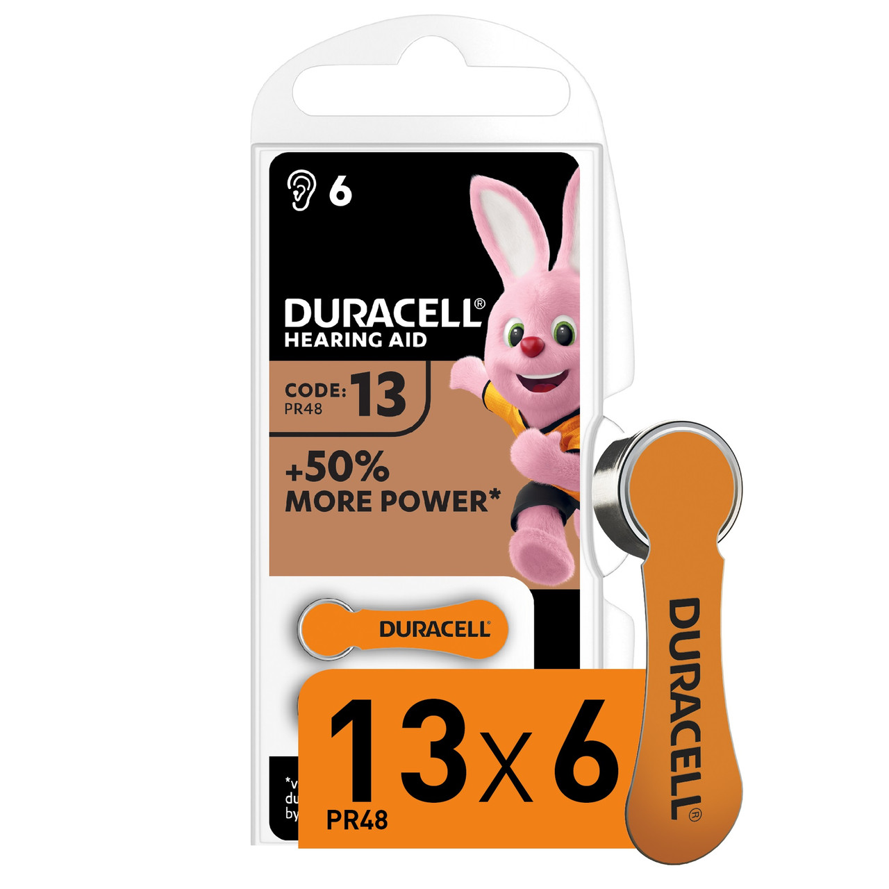 Батарейка в слуховой аппарат ZA13 DURACELL