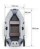 Лодка SHARKS G260 ЖД +слань идет в комплекте, двухместная (260х130х36), фото 5