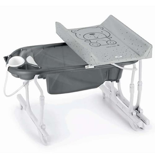 Ванночка с пеленальным столиком CAM Idro Baby Estraibile C518-C262 (Дизайн Тедди, серый-серый) - фото 2 - id-p206756977