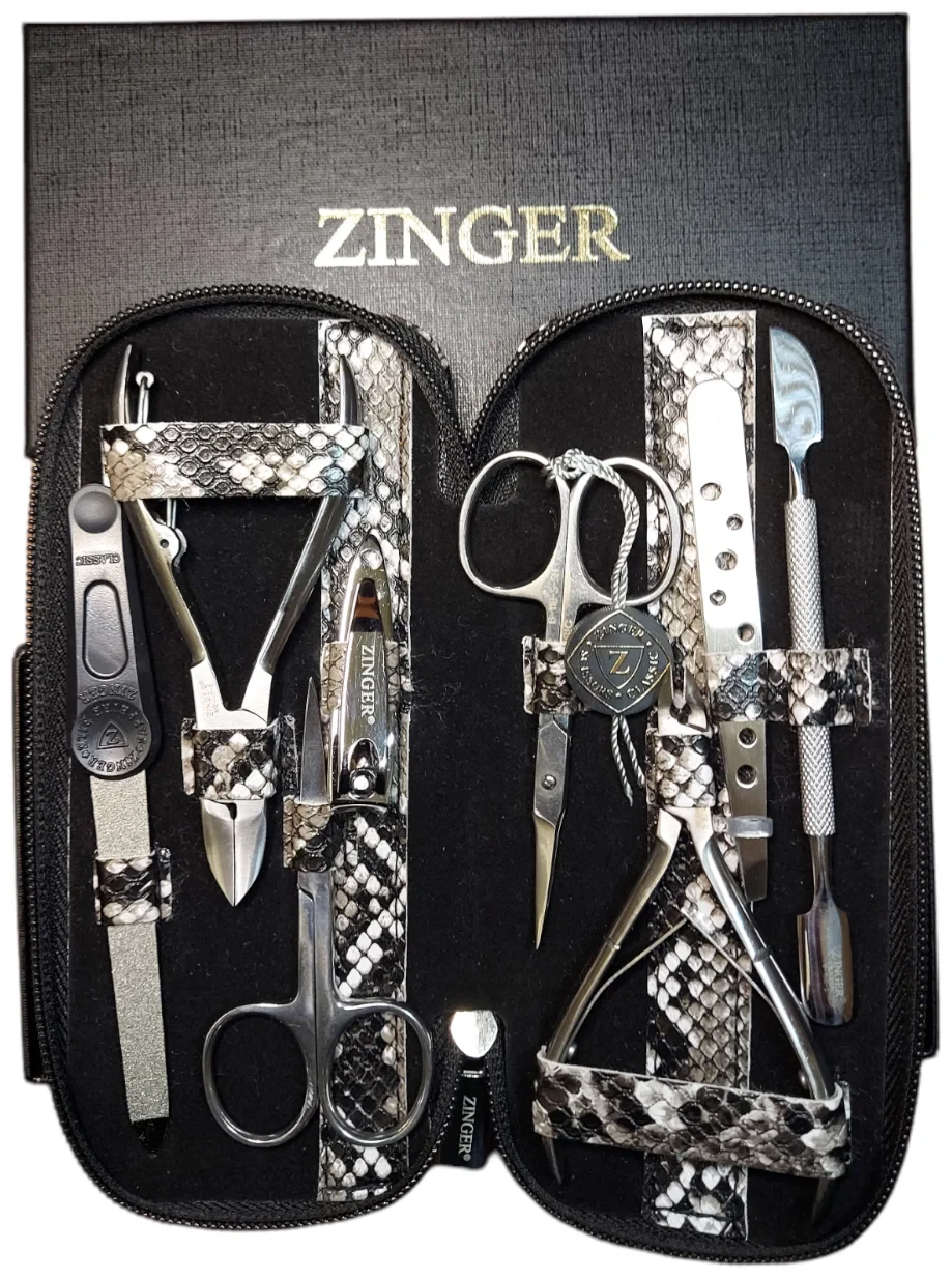 Маникюрный набор Zinger 7106 S (8 предметов) ПИТОН - фото 1 - id-p178154352