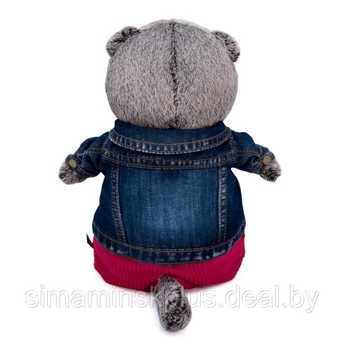 Мягкая игрушка «Басик в джинсовой куртке и малиновых штанах», 25 см - фото 6 - id-p206760659