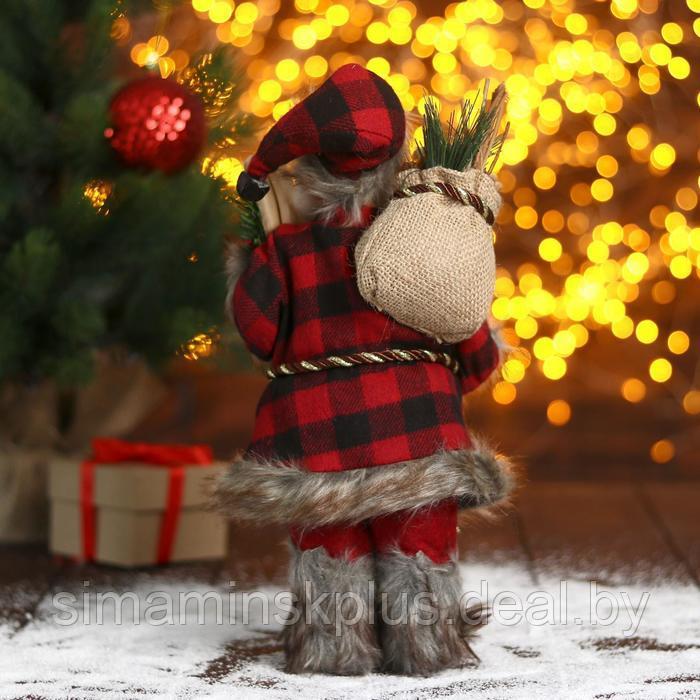 Дед Мороз "В мохнатой шубке с лыжами" 14х30 см - фото 3 - id-p206760950
