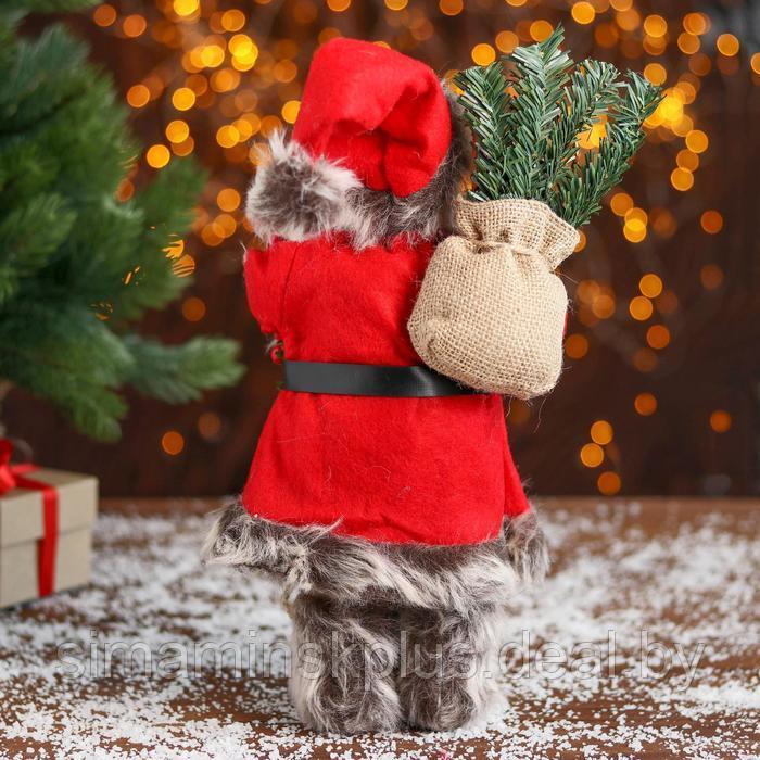 Дед Мороз "В красной шубке с лыжами" 15х30 см - фото 3 - id-p206760954
