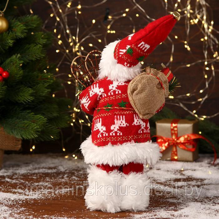 Дед Мороз "В красной шубке, колпачке и с подарками" 15х30 см - фото 3 - id-p206760955