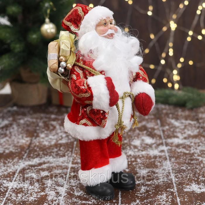 Дед Мороз "В красной шубе с подвязкой, с подарками" 16х30 см - фото 4 - id-p206760988