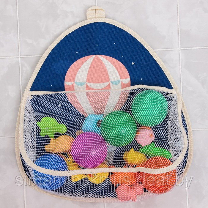 Сетка для хранения игрушек в ванной с петелькой «Воздушный шар» - фото 2 - id-p206761588