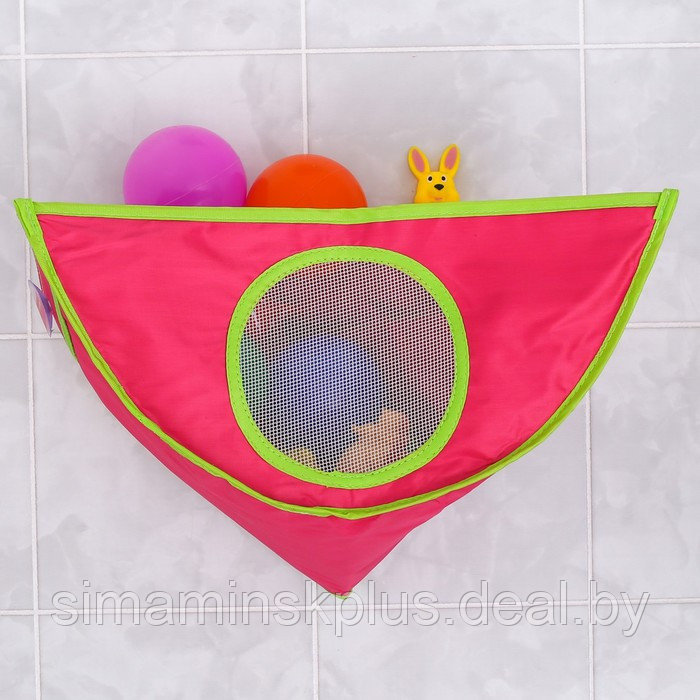 Сетка для хранения игрушек в ванной, цвет розовый - фото 6 - id-p206761596