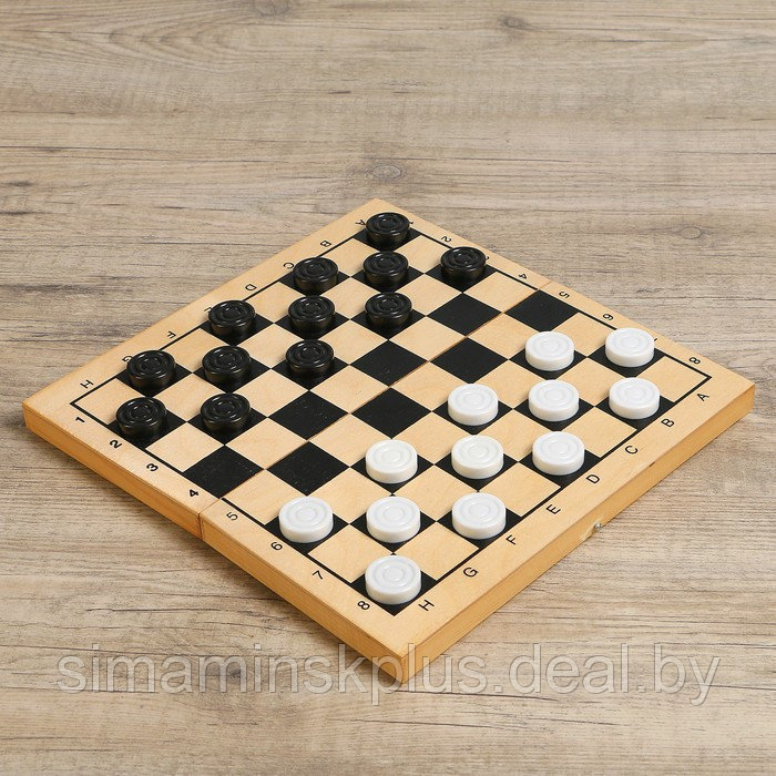 Настольная игра 2в1 "Лучший": шахматы, шашки (король h=7.2 см, пешка h=4 см), поле 29х29 см - фото 3 - id-p206760819