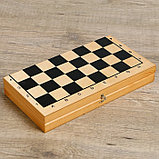 Настольная игра 2в1 "Лучший": шахматы, шашки (король h=7.2 см, пешка h=4 см), поле 29х29 см, фото 6