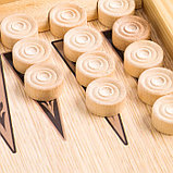 Нарды "Жеребец", деревянная доска 40 x 40 см, с полем для игры в шашки, фото 4
