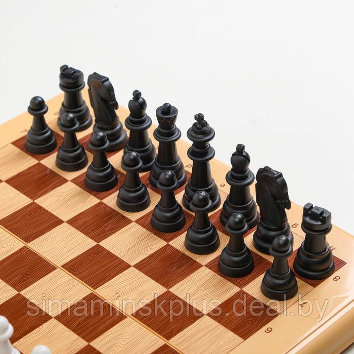 Шахматы, 32 шт, фигуры от 4 до 7 см, d-2.6 см, доска 32 х 32 см, поле для нард - фото 3 - id-p206760842