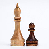 Шахматные фигуры турнирные, дерево, король 10.5 см, d-3.5, пешка 5.6 см, d-3 см, фото 3