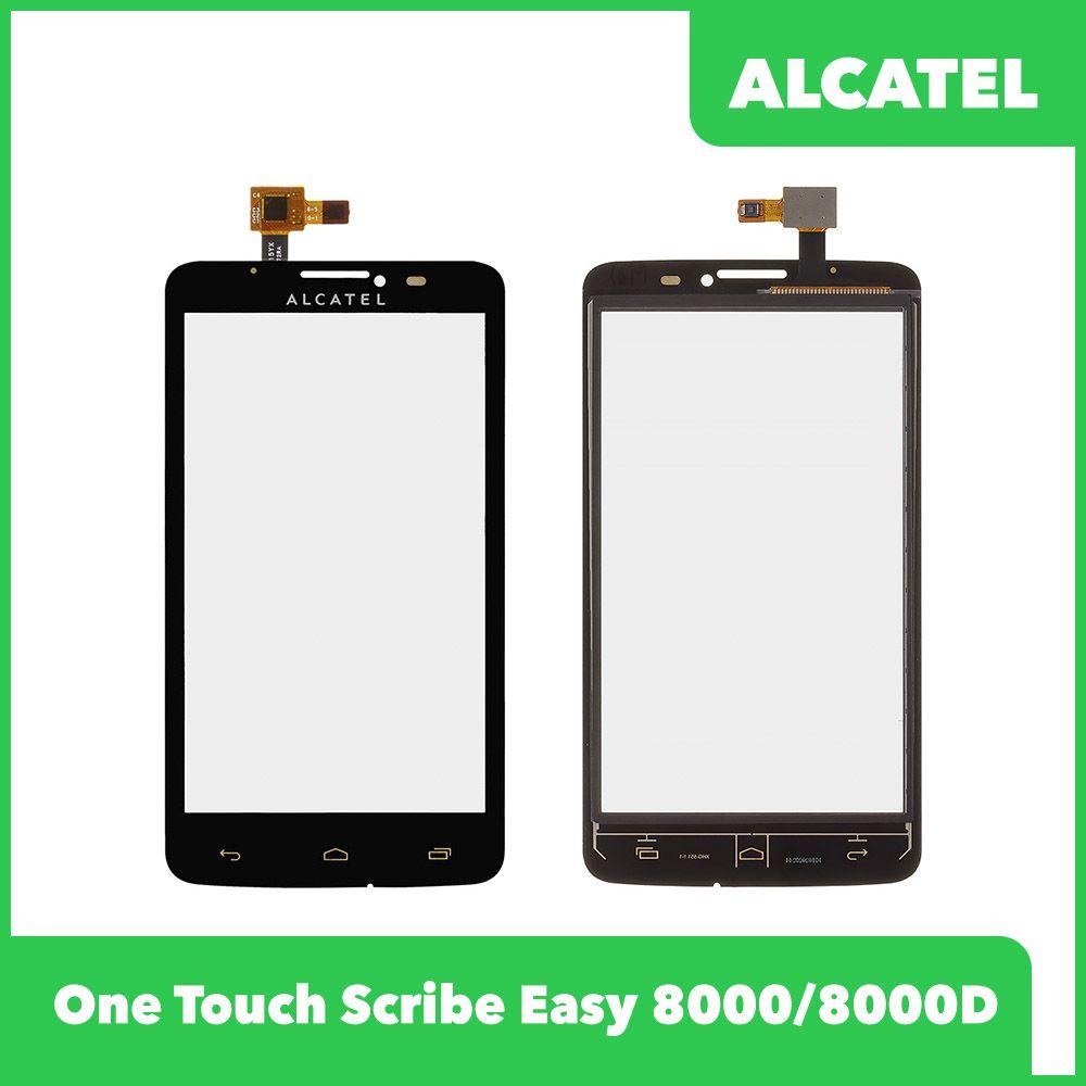 Сенсорное стекло (тачскрин) для Alcatel OT8000, 8000D Scribe Easy, черный