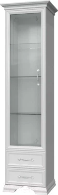 Шкаф-пенал с витриной Bravo Мебель Грация 1 дверный 1 стекло 50x47x217.5 - фото 1 - id-p206771516