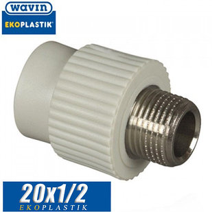 Муфта с наружной резьбой d20x1/2" Wavin Ekoplastik