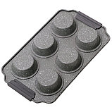 Форма для запекания порционная Kamille KM-6038 (30х18х3 см) из углеродистой стали с 6 отделениями, фото 3